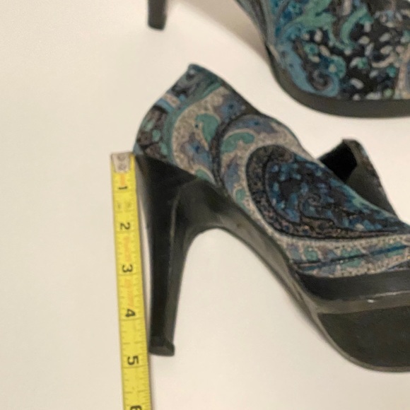 Diba green and black tapestry booties 6M 297 - Picture 3 of 10